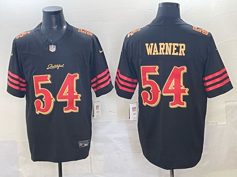 Men Nike San Francisco 49ers #54 Warner black Limited NFL 2025 Jersey 0011